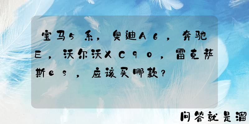 宝马5系，奥迪A6，奔驰E，沃尔沃XC90，雷克萨斯es，应该买哪款？