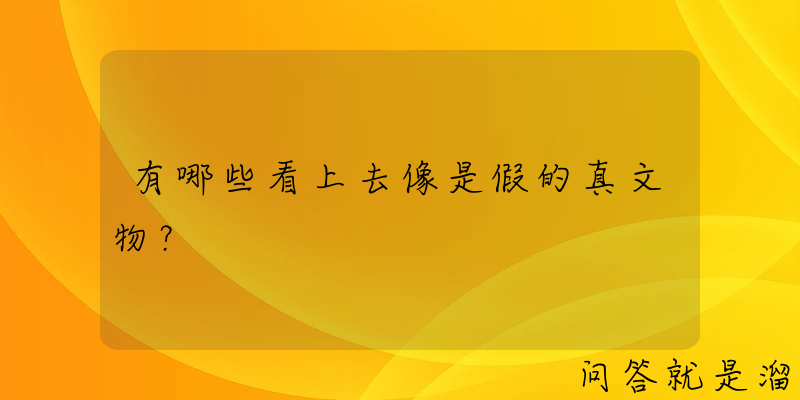 有哪些看上去像是假的真文物？