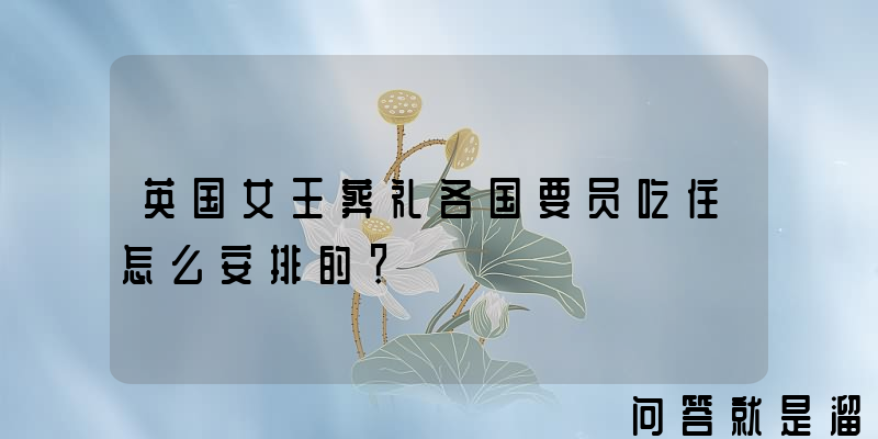 英国女王葬礼各国要员吃住怎么安排的？